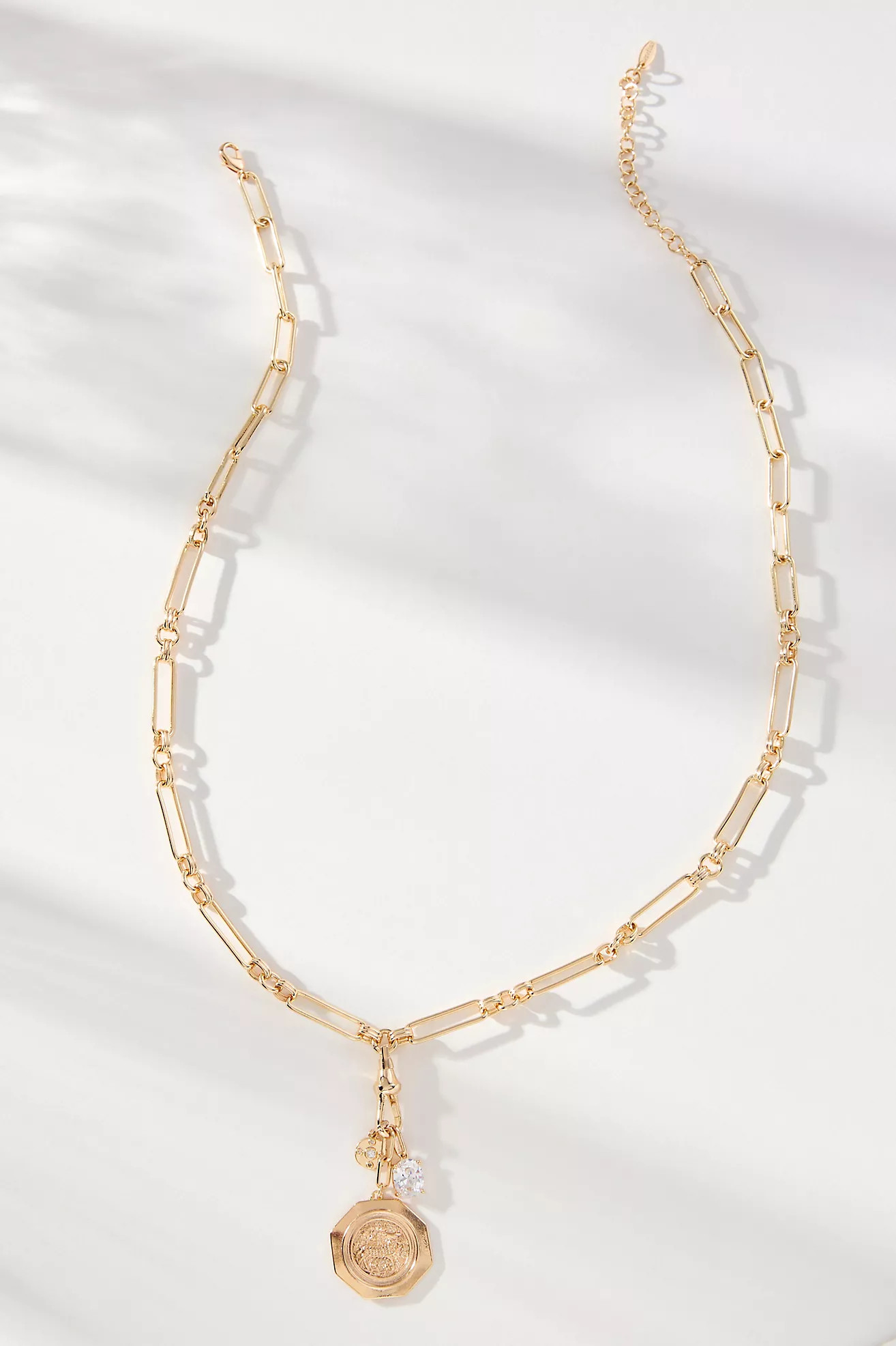 Thick Chain Charm Cluster Necklace | Anthropologie (US)