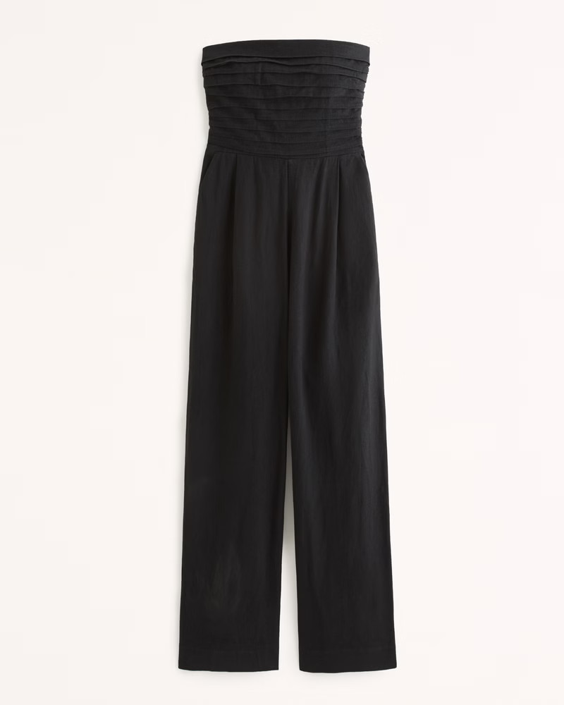 Emerson Ruched Strapless Jumpsuit | Abercrombie & Fitch (US)