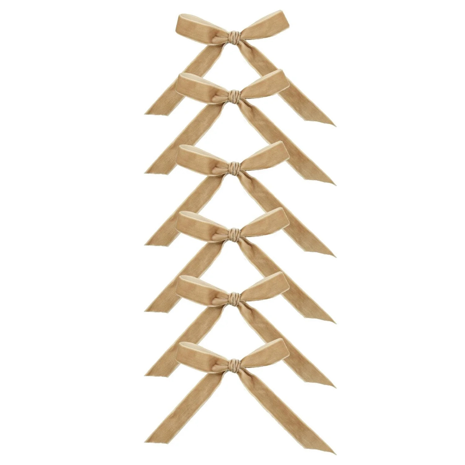 FRAÎCHE Holiday Brown Velvet Bow Clips Ornament Set, 6 pack | Walmart (CA)