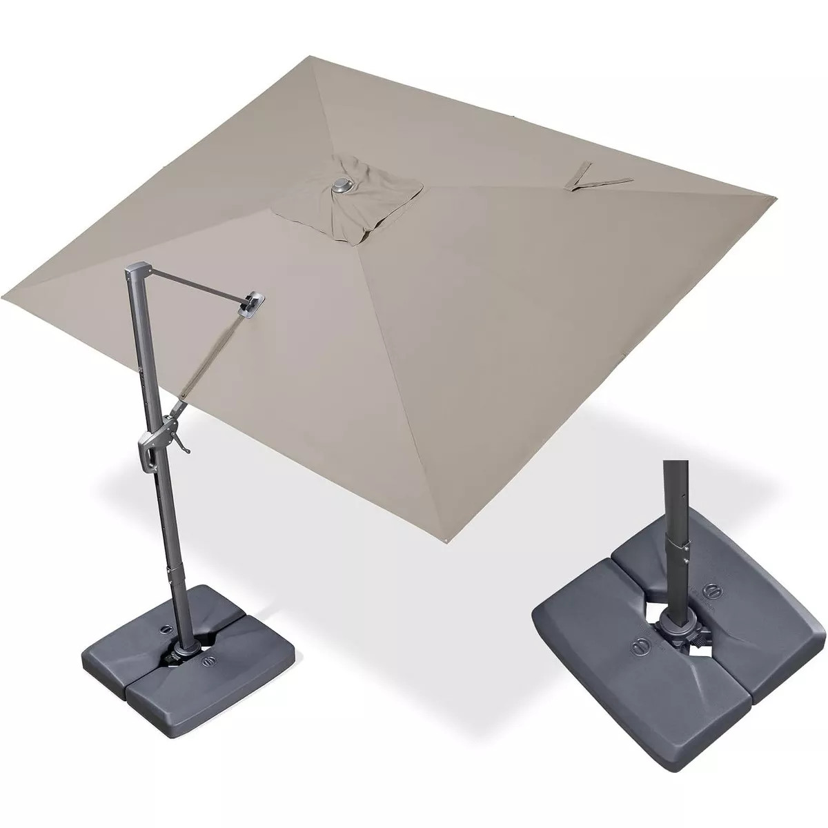 PURPLE LEAF 9' X 11.5' Patio Cantilever Umbrella Outdoor Offset Rectangle Umbrella with 360-degre... | Target