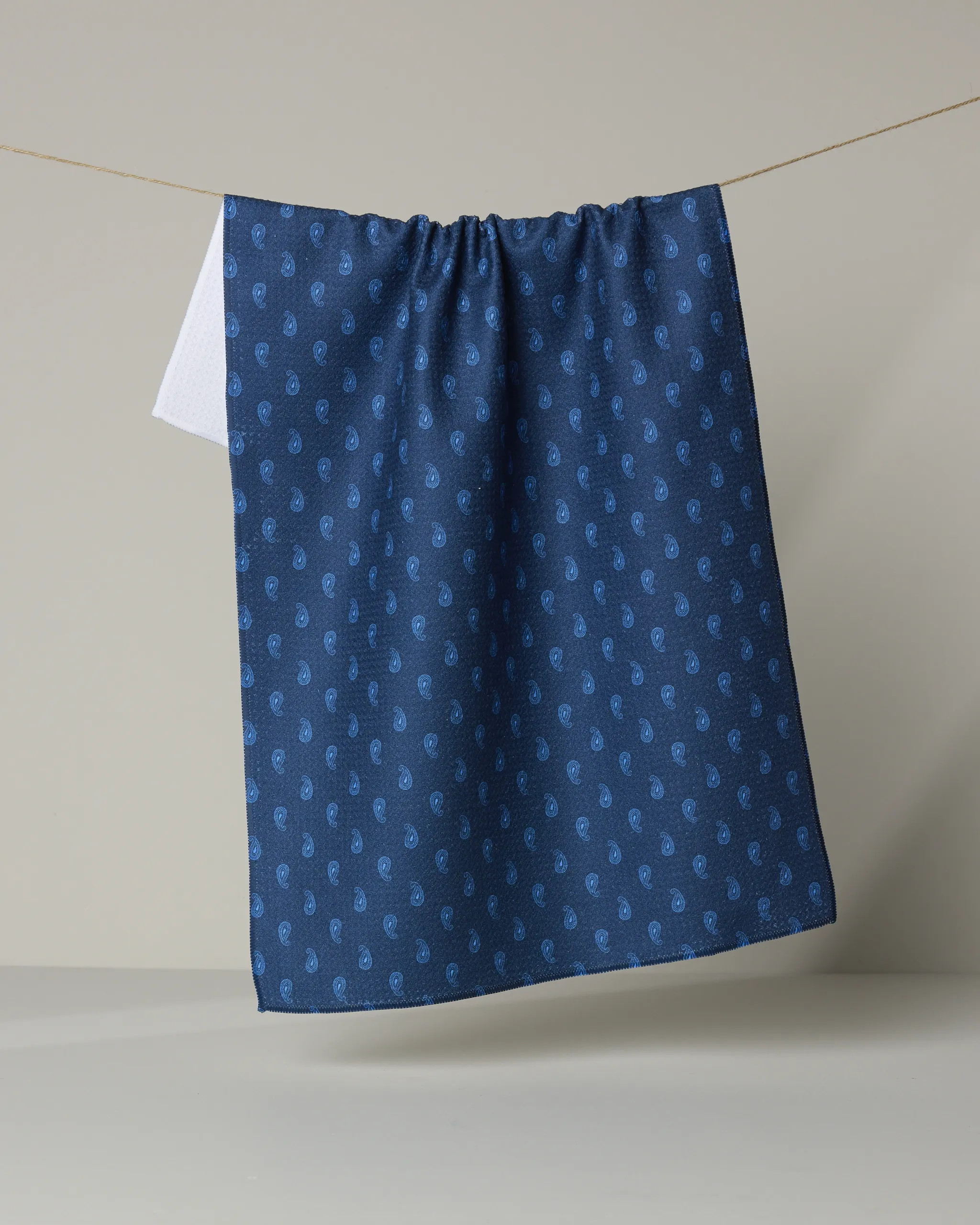 Stirrup Indigo Tea Towel | Geometry | Geometry