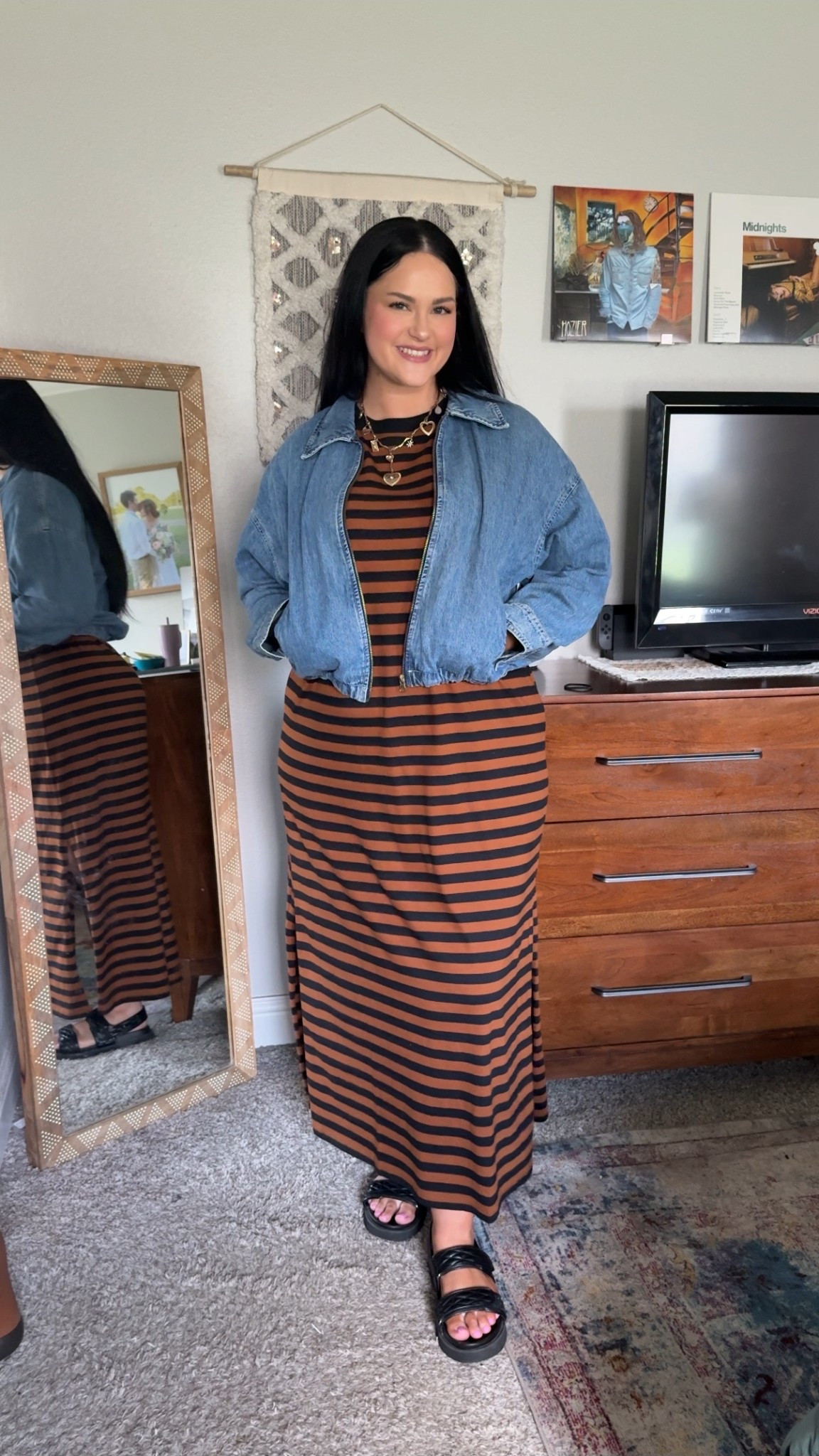 Denim bomber jacket, wearing size XL! 

#LTKStyleTip #LTKPlusSize #LTKMidsize