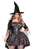 Leg Avenue Women's Plus-Size 2 Piece Black Magic Mistress Witch Costume | Amazon (US)