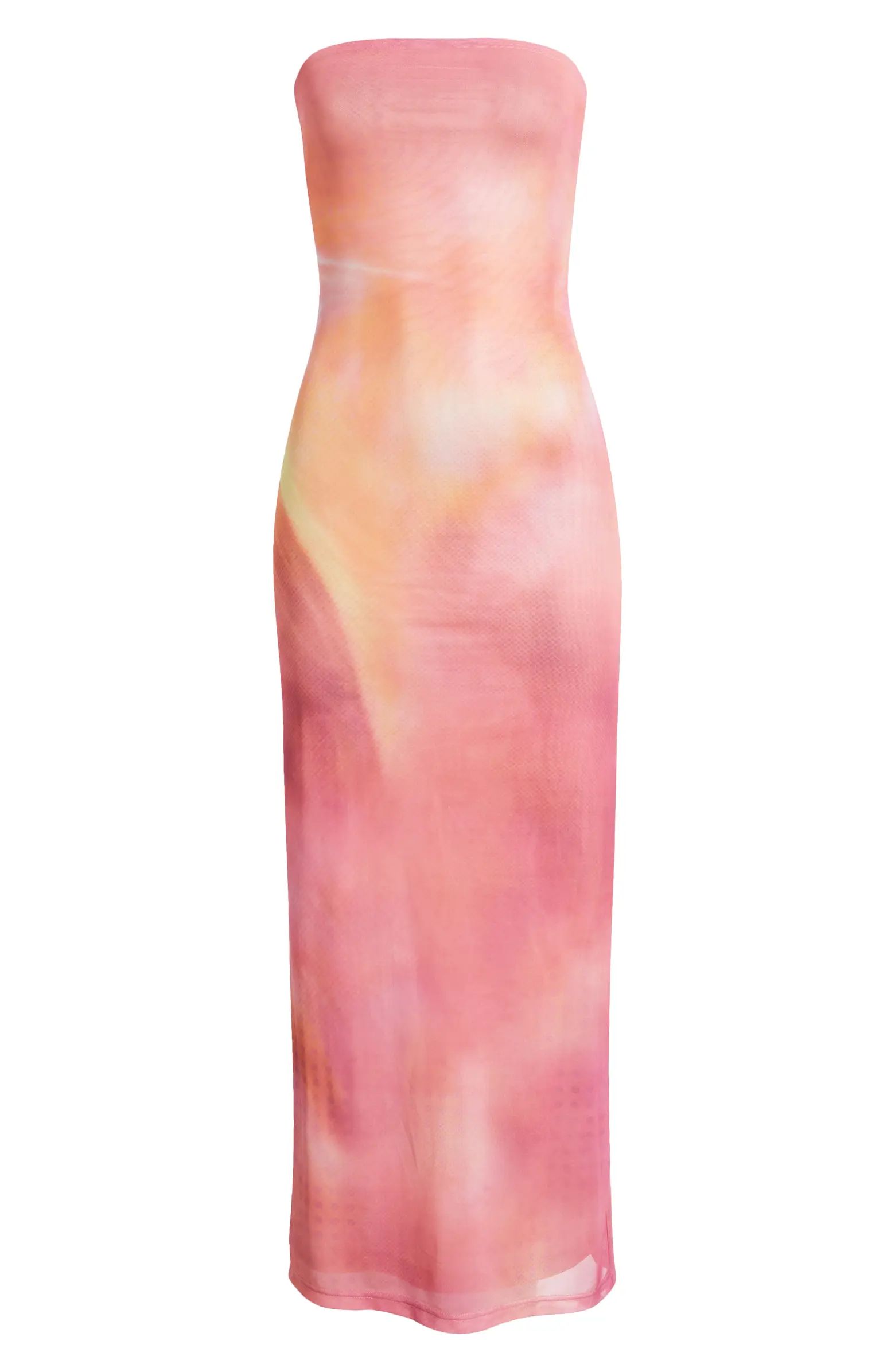 Blur Mesh Strapless Maxi Dress | Nordstrom