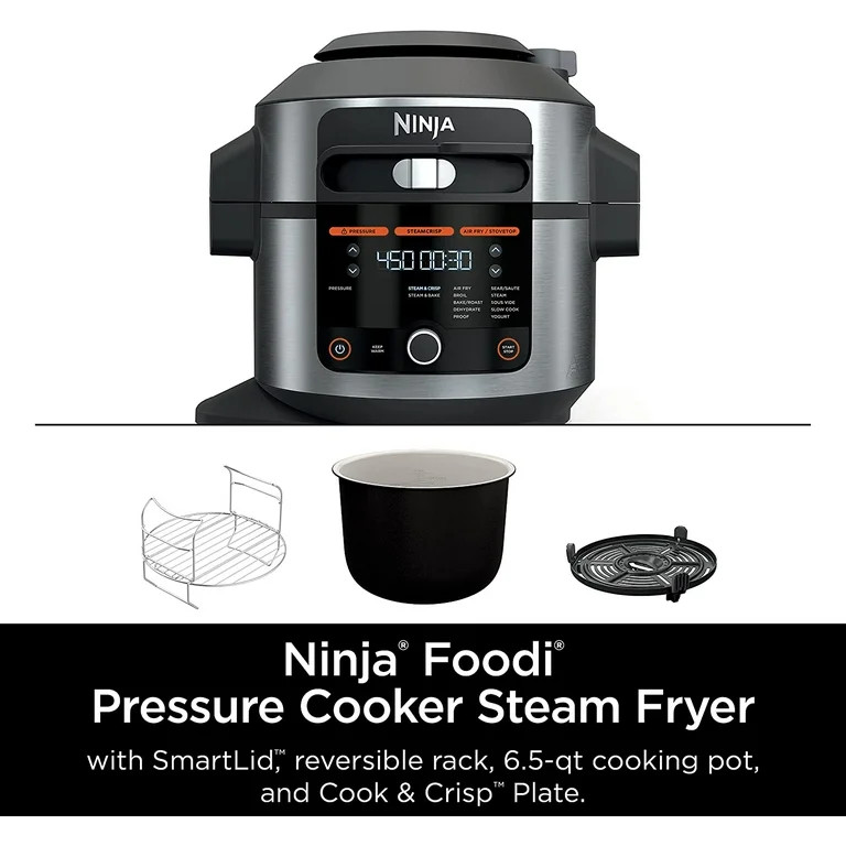 Ninja OL501 Foodi 6.5 Qt. 14-in-1 Pressure Cooker Steam Fryer with SmartLid, that Air Fries, Proo... | Walmart (US)