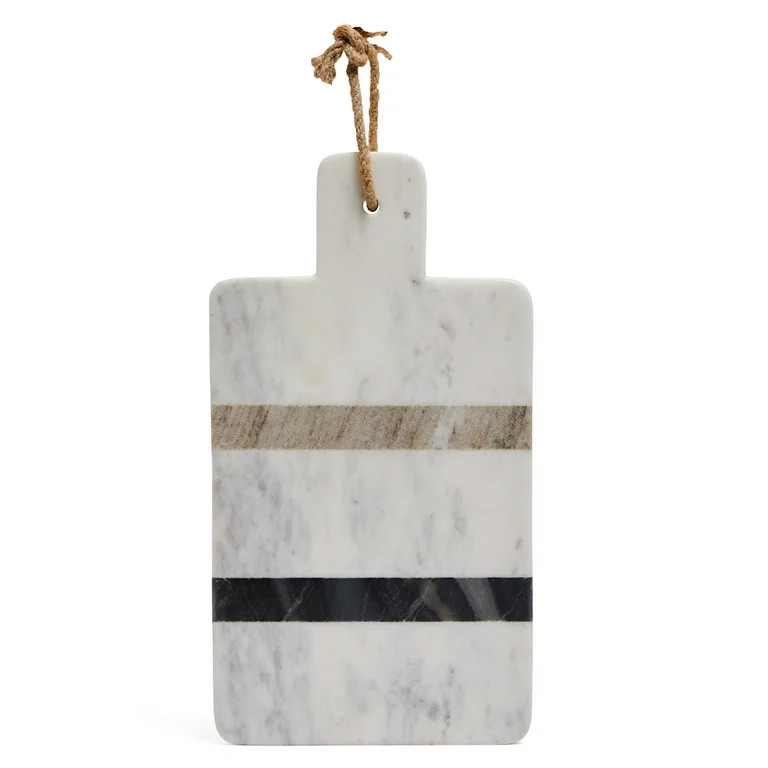 Lexi Home Genuine Marble Charcuterie Cutting Board - White, Grey, and Beige | Walmart (US)