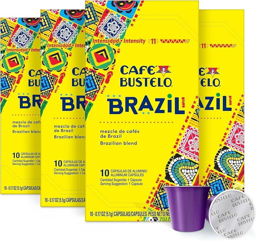 Café Bustelo Aluminum Espresso Capsules, Brazil Blend, Nespresso Original Line Compatible, Inten... | Amazon (US)