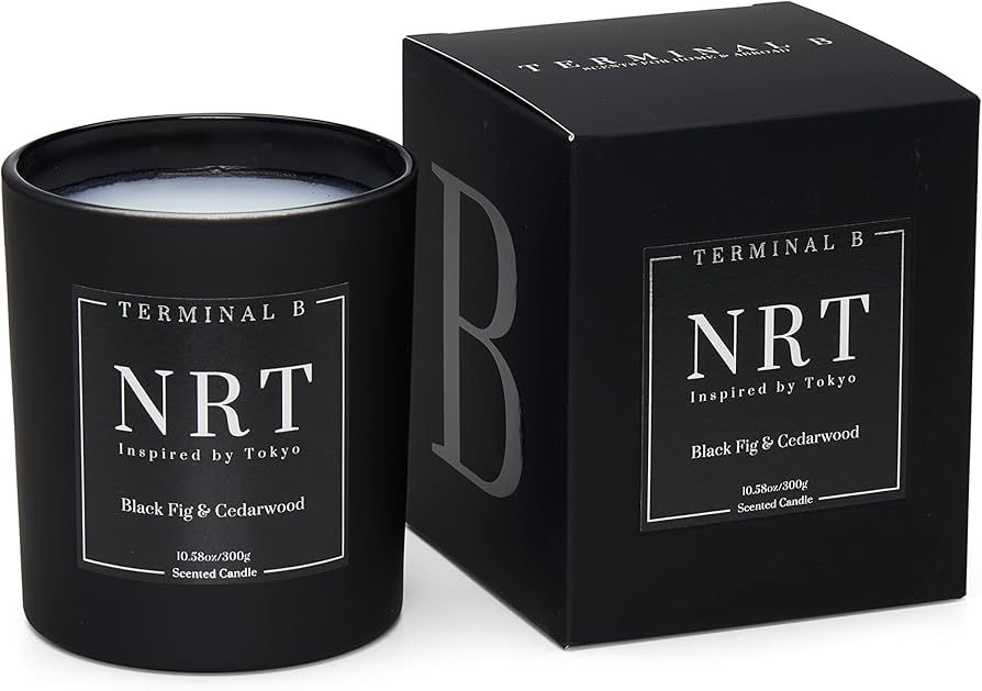 TERMINAL B Luxury Scented Candle, NRT - Tokyo: Black Fig & Cedarwood, Travel Inspired Airport Cod... | Amazon (US)