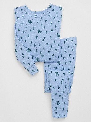 babyGap 100% Organic Cotton Winter Tree PJ Set | Gap Factory