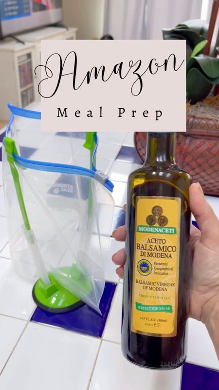 AMAZON Meal Prep plastic bag stands help me meal prep. Here I am using them to marinade balsamic chicken - just squish everything together and marinade for 30 min!

#LTKfitness #LTKSeasonal #LTKhome