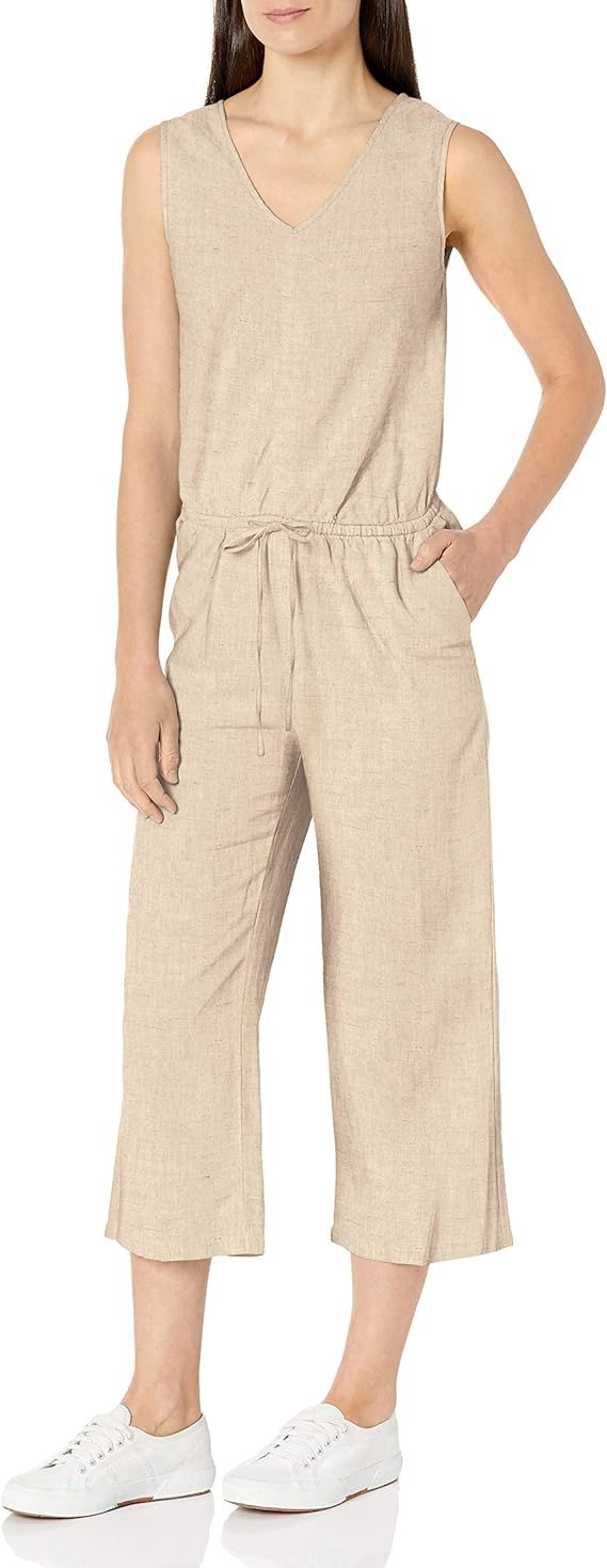 Amazon Essentials Women's Sleeveless Linen Jumpsuit | Amazon (US)