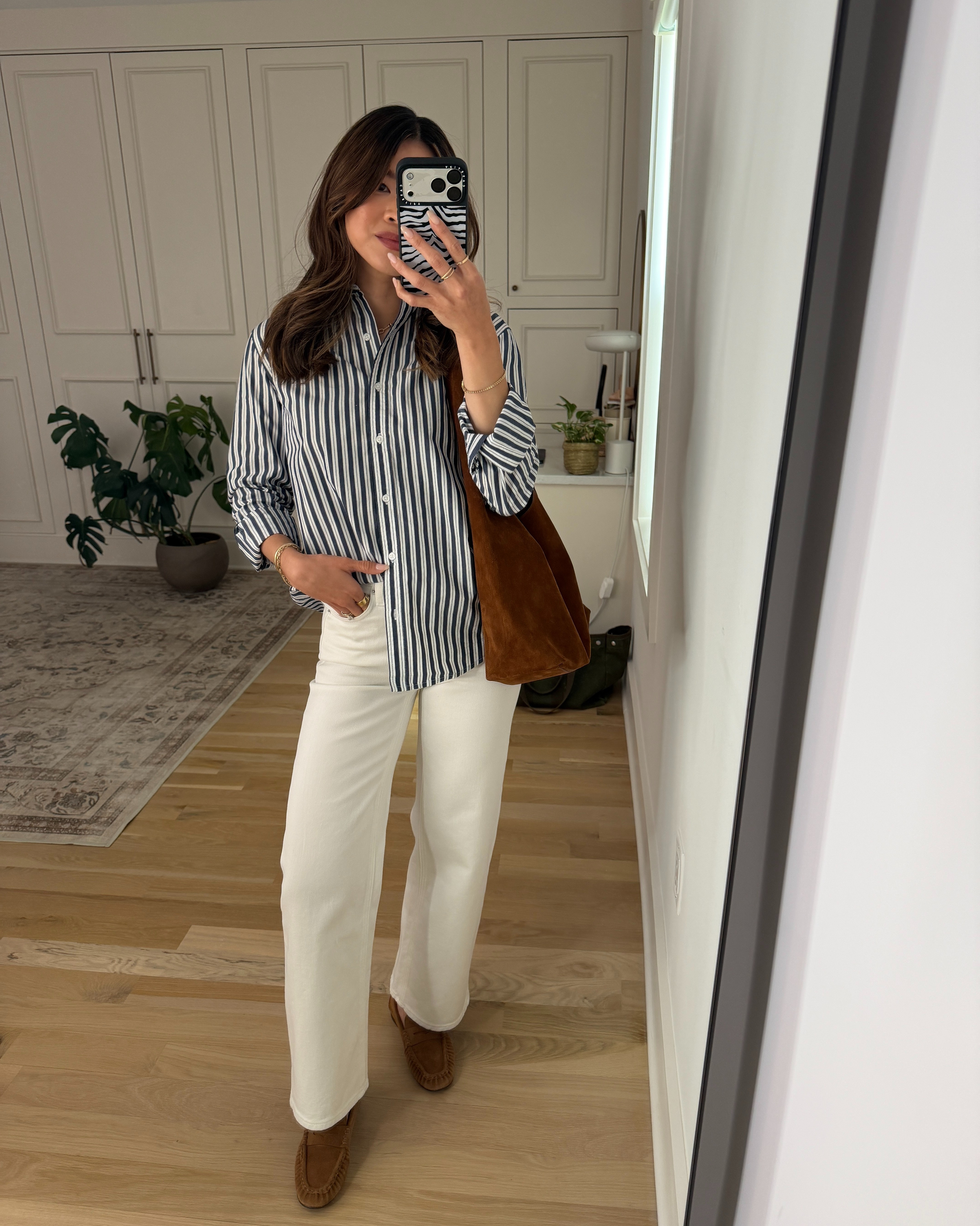 Sizing info:
•Top size XS in Hudson stripe
•Jeans size 24 with 28” Inseam in Ghost White

petite fashion, get dressed with me, outfit inspiration, ootd, nashville outfit, Nashville influencer, petite style, vacation style, casual outfits, mom style, petite pants, spring outfits, spring outfit info, spring pants, spring outfit idea, spring top, spring bag, spring sweater, spring shoes, spring jeans, jeans, denim, quince jeans, petite jeans, white jeans,  
@Quince 
 

#LTKPetite #LTKSeasonal #LTKootd