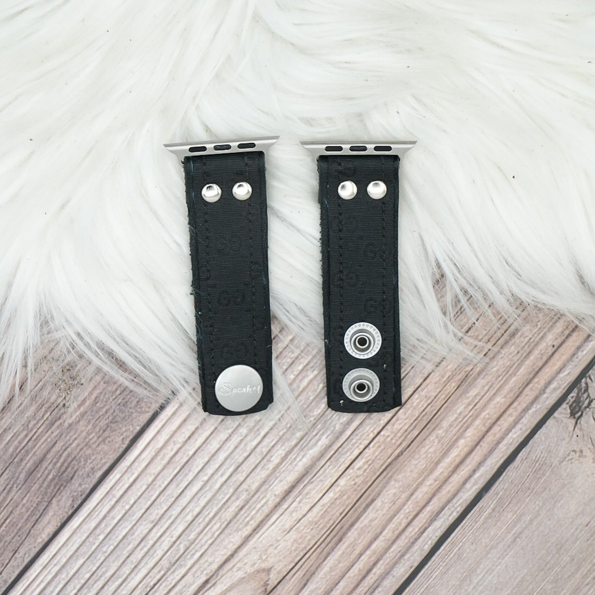 Limited Edition Skinny Band in Upcycled Black Micro GG | Sparkl