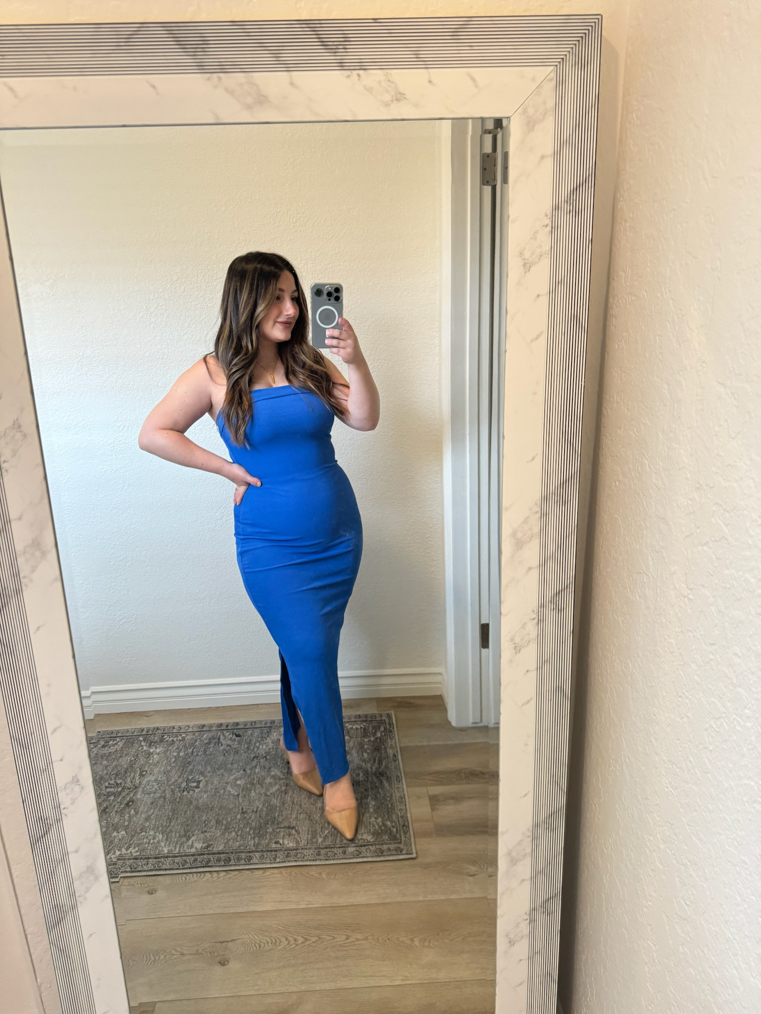 Petite friendly maxi dress perfect for a wedding guest dress!! 

Wearing a size small (fits a bit snug at 3 weeks postpartum, should have sized up to a medium!) 
Heels run TTS 




#LTKFindsUnder50 #LTKWedding #LTKStyleTip