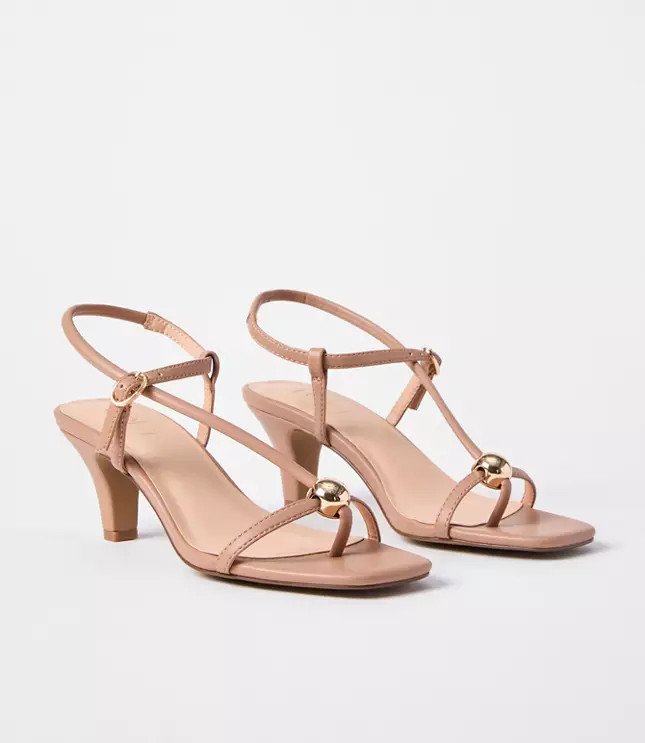 Studded Strappy Heels | LOFT