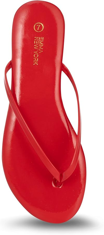 Summer Sandals Flip Flops for Women Vegan Leather Thong Trendy 2025 Dressy Cute | Amazon (US)