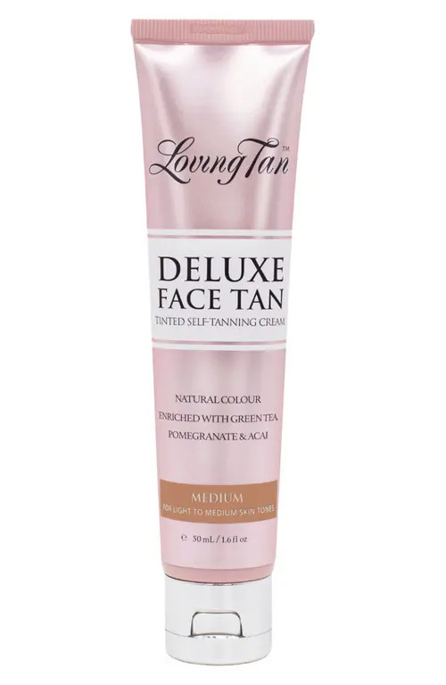 Loving Tan Deluxe Face Tan Tinted Self-Tanning Cream in Medium at Nordstrom, Size 1.6 Oz | Nordstrom