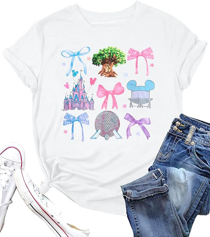 Magical Shirt for Women Magic Kingdom Shirts Castle Graphic T Shirt Family Vacation Tee Casual Ho... | Amazon (US)