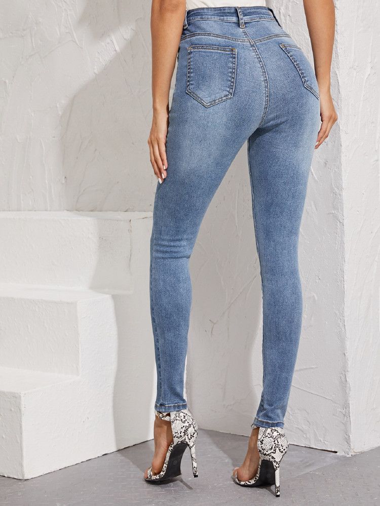 High Waist High Stretch Skinny Jeans | SHEIN