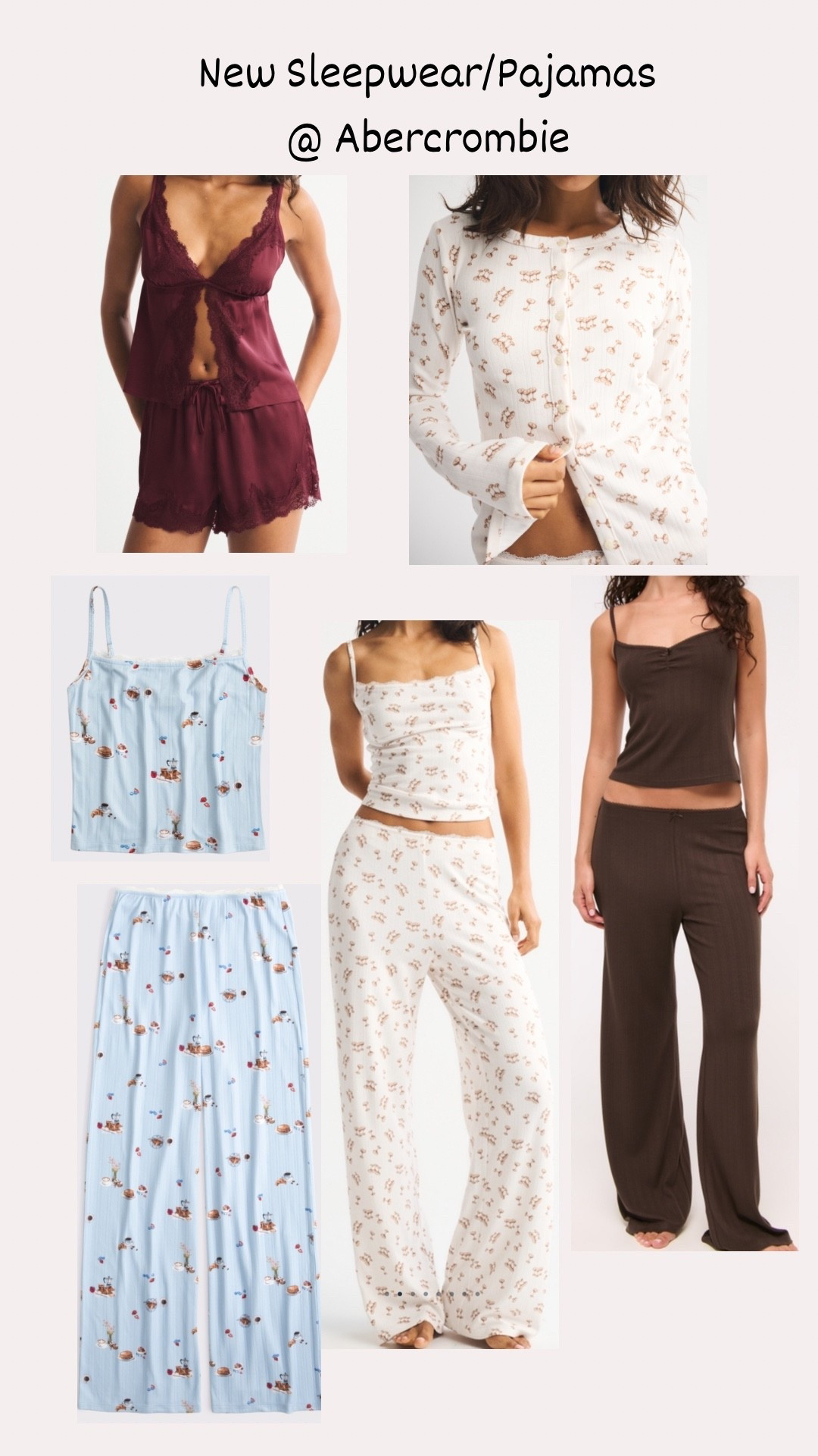 New sleepwear pajamas for fall at Abercrombie! Loving the espresso martini pointelle set! 🍸🤎 currently up to 40% off everything! 

#LTKU #LTKSaleAlert #LTKFallSale