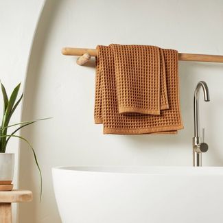 Waffle Bath Towel Warm Brown - Casaluna&#8482; | Target