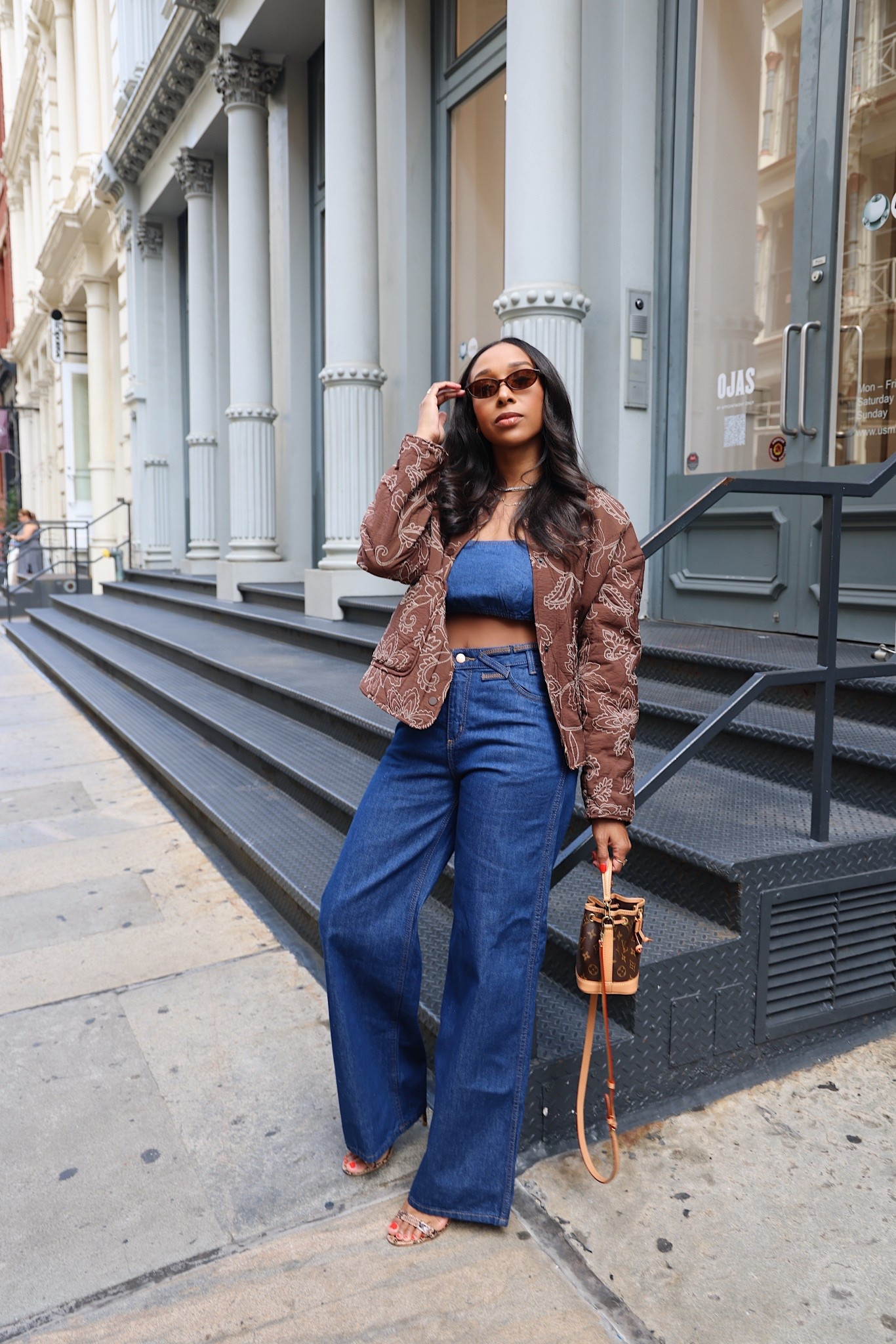 Fall is here!! This denim look is from the Wrangler x Staud collab a while back. My bag is from Louis Vuitton.  

#LTKFindsUnder50 #LTKFallSale #LTKItBag