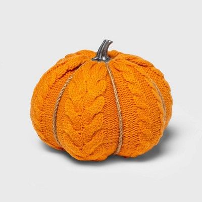 Medium Cable Knit Soft Fabric Harvest Pumpkin - Spritz™ | Target