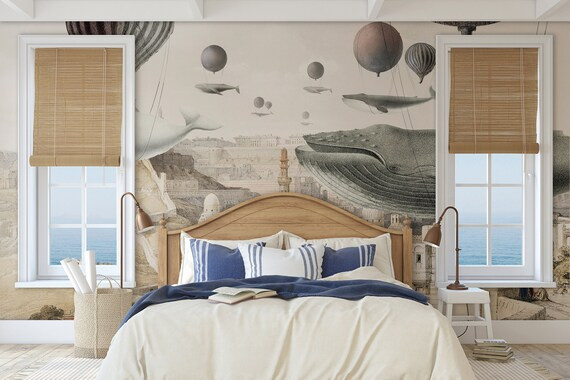 Whale City Mural David Roberts Nile #10 Wallpaper, Mural, Removable, Vinyl, Peel Stick, Wall Big ... | Etsy (US)