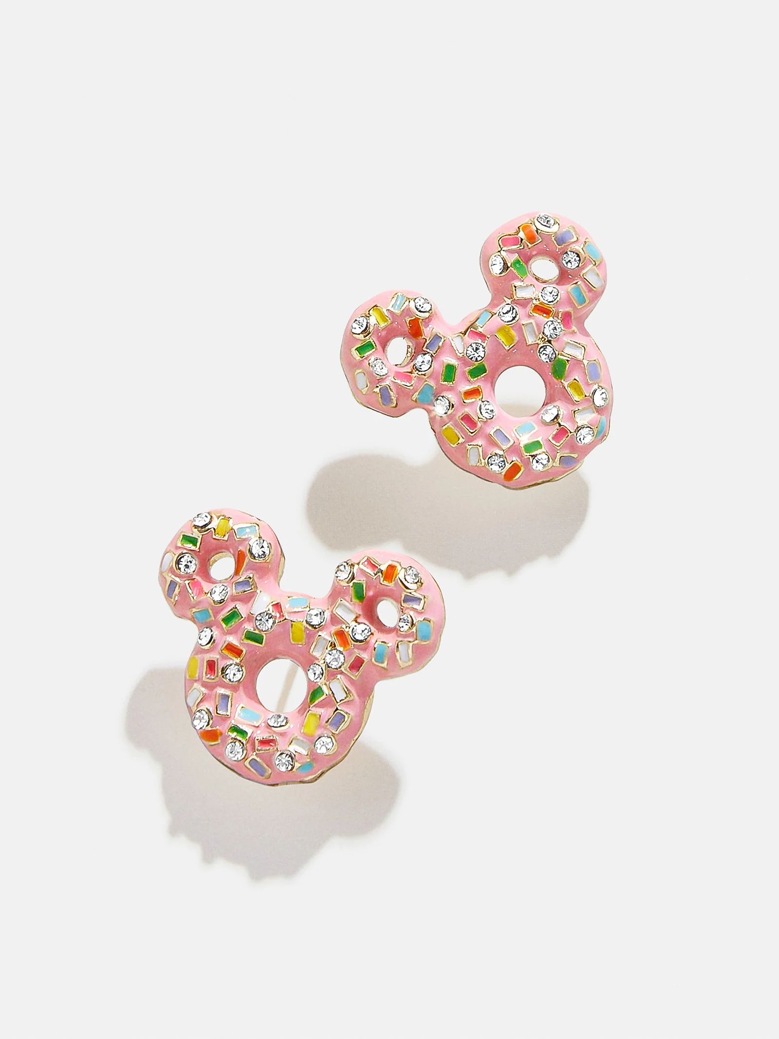 Mickey Mouse disney Doughnut Stud Earrings - Pink | BaubleBar (US)