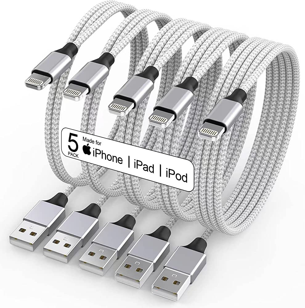 [Apple MFi Certified] iPhone Charger, 5Pack(3/3/6/6/10 FT) Lightning Cable Apple Charging Cable F... | Amazon (US)