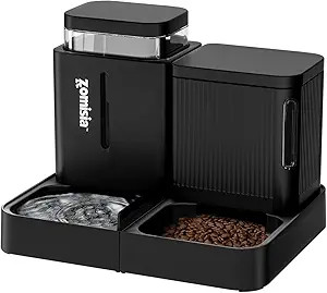 Automatic Cat Feeder and Water Dispenser Set, 2 in 1 Gravity Cat Food Dispenser with 180 Degree R... | Amazon (US)