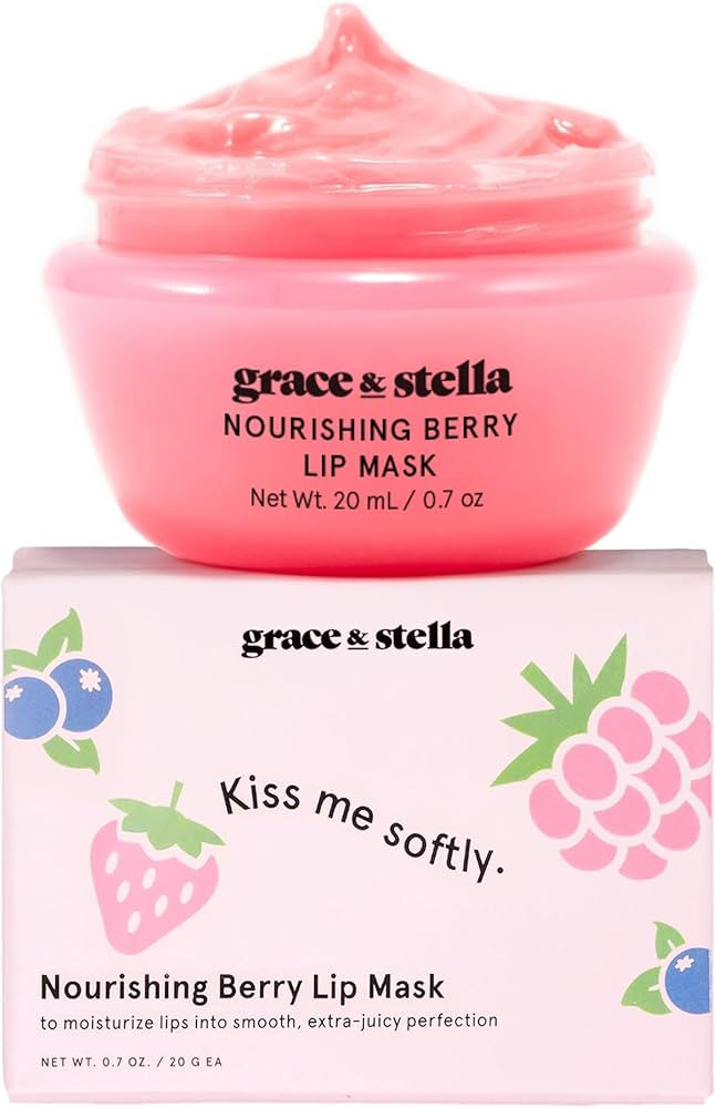 Grace & Stella Award Winning Lip Plumper Nourishing Berry Lip Mask - Lip Balm Hydrating - Lip Moi... | Amazon (US)
