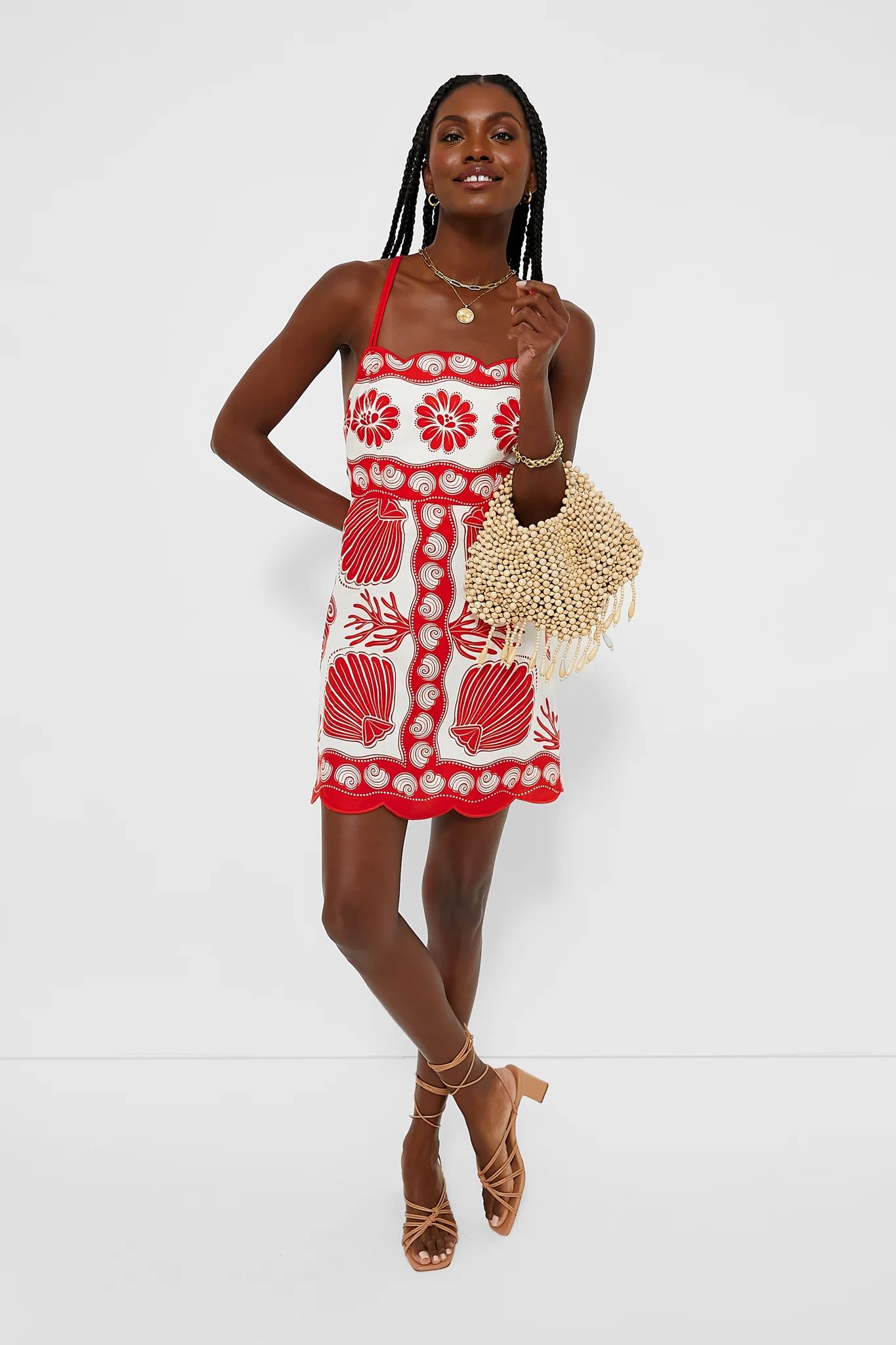 Ainika Shell White Mini Dress | Tuckernuck (US)
