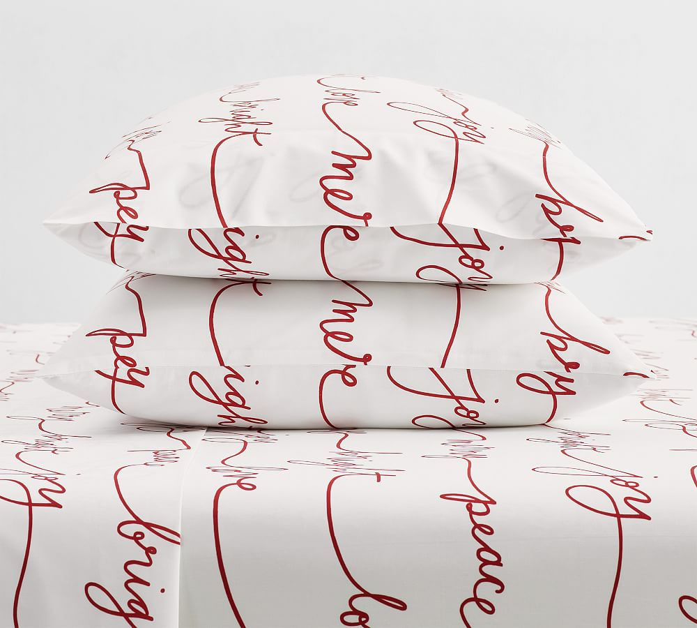 Sentiment Percale Pillowcases - Set of 2 | Pottery Barn (US)