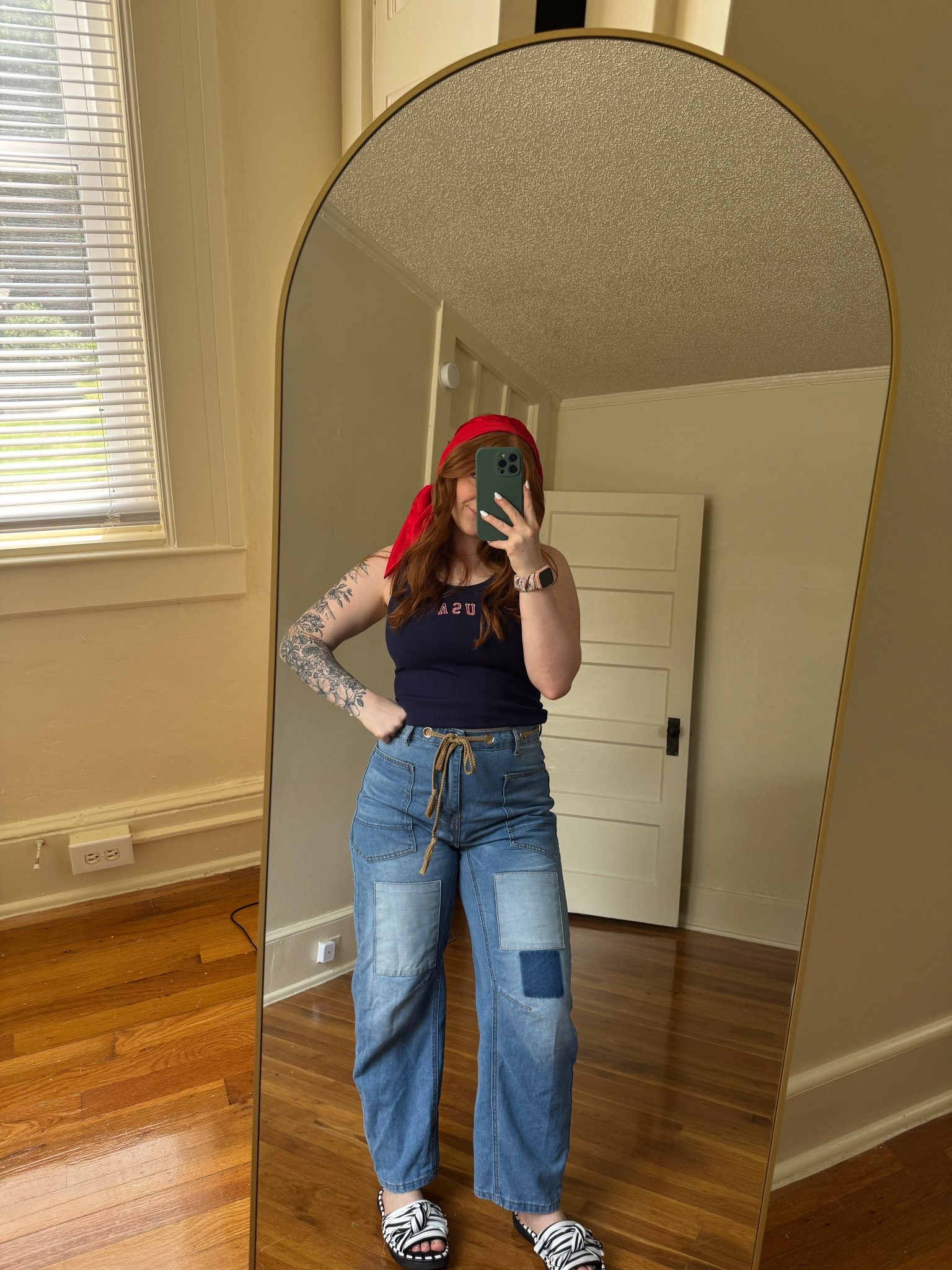casual 4th of july outfit with free people
dupe jeans  

#LTKStyleTip #LTKFindsUnder50