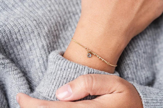 Mother's Day Gift for her • Custom Morse Code Bracelet •  Birthday's Gift for Sister, Moth... | Etsy (US)