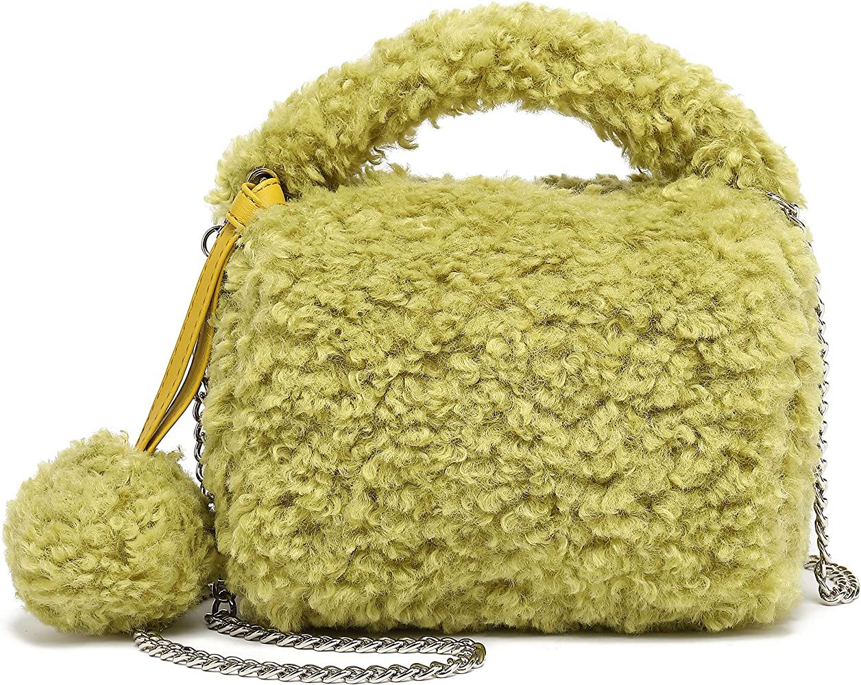 SCARLETON Crossbody Bags for Women, Faux Fur Fluffy Top Handle Shoulder Bag, Fuzzy Cute Purses for W | Amazon (US)