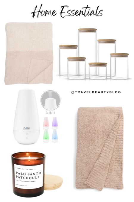 Home essentials. Home decor. Fall decor. Storage containers. Barefoot dreams blanket. Santo palo candle, essential oils diffuser 

#LTKHoliday #LTKhome #LTKSeasonal
