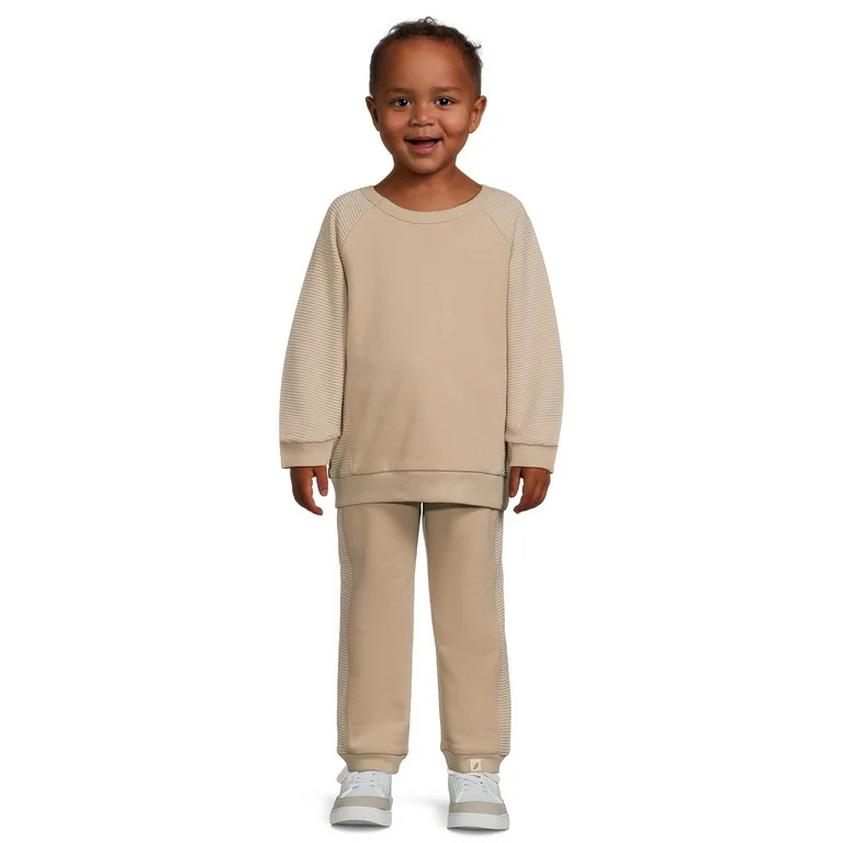 easy peasy Baby and Toddler Boy Sweatshirt and Jogger Pants Outfit Set, 2-Piece, Sizes 12M-5T | Walmart (US)