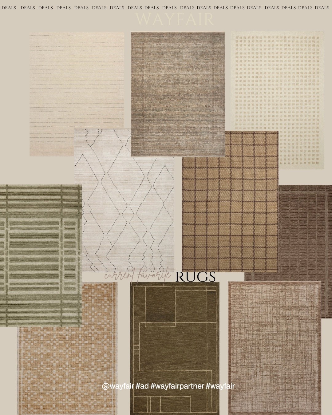 Neutral rugs that ground a space and instantly add warmth 🤍 timeless patterns, subtle texture, and easy layering pieces that work in any room. With @wayfair’s end of Year Clearance, it’s the perfect time to snag a rug refresh - up to 60% off, fast shipping, and free delivery over $35. Sale runs through 1/1.

#ad Wayfair #WayfairPartner #arearugs #neutralrugs #texturerugs

#LTKOver40 #LTKFindsUnder100 #LTKHome