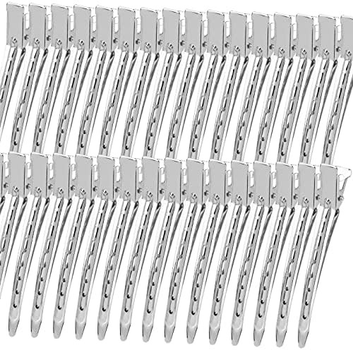 YGDZ Duck Billed Clips, 30pcs 3.5 Inch Metal Alligator Curl Hair Clips with Holes for Styling, Co... | Amazon (US)