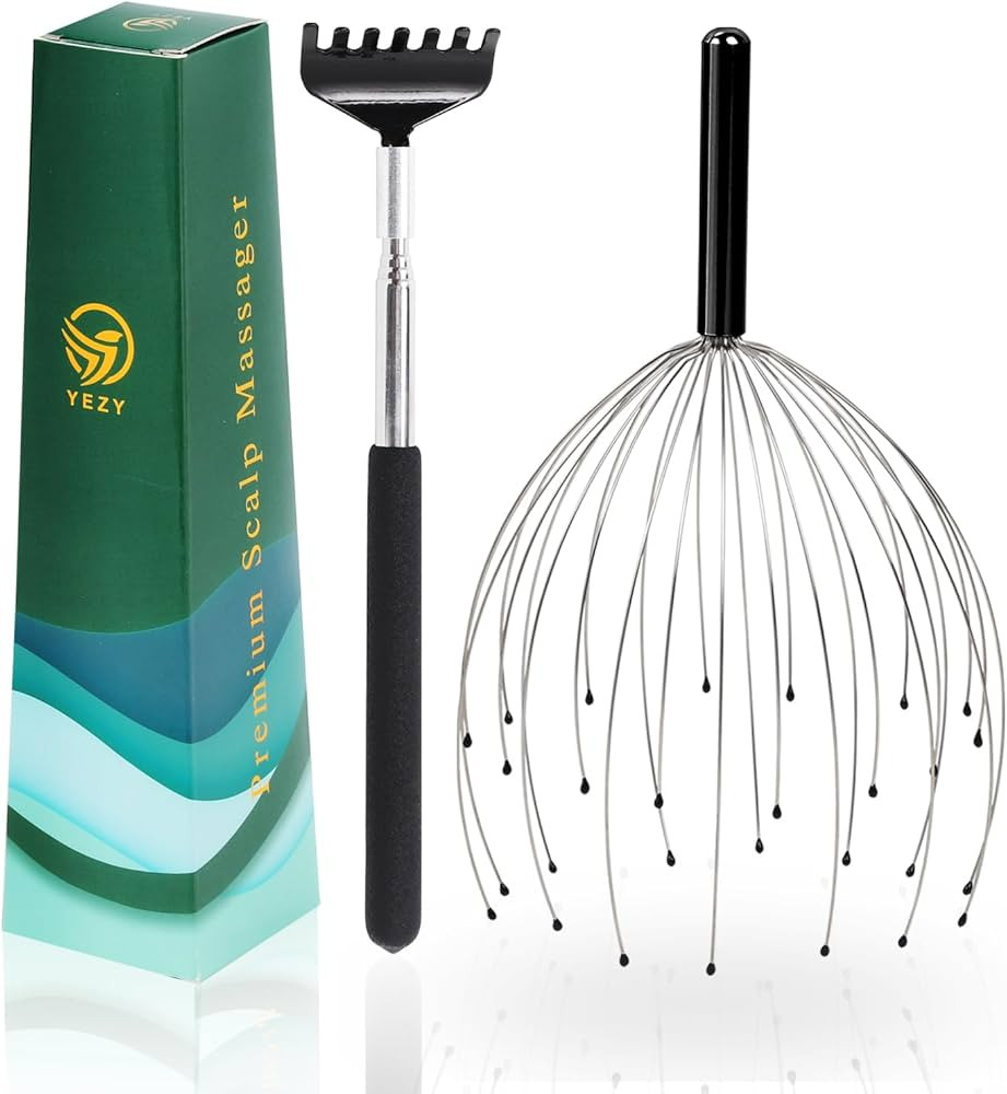 YEZY Head Massager 28 Fingers Head Scratcher Scalp Massager, Back Scratcher, Stocking Stuffers fo... | Amazon (US)