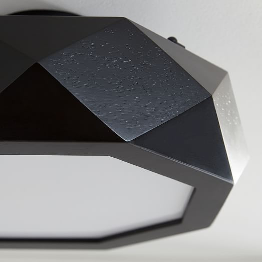 Faceted Wood Flushmount | West Elm (US)