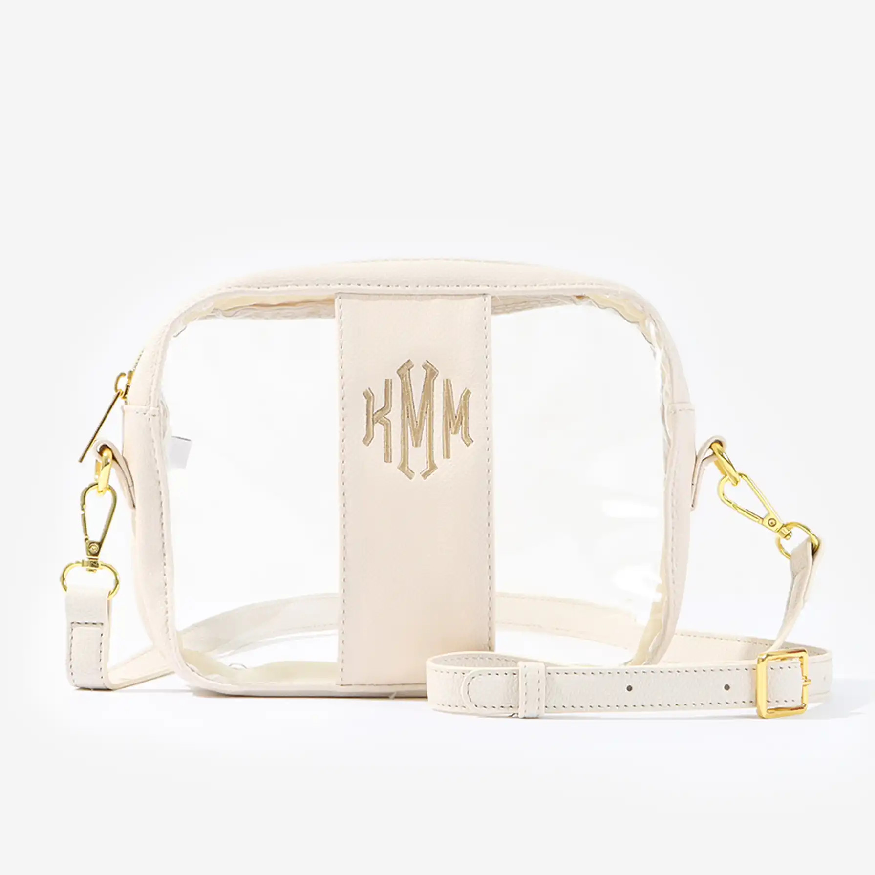 Monogrammed Clear Stadium Crossbody Bag | Marleylilly