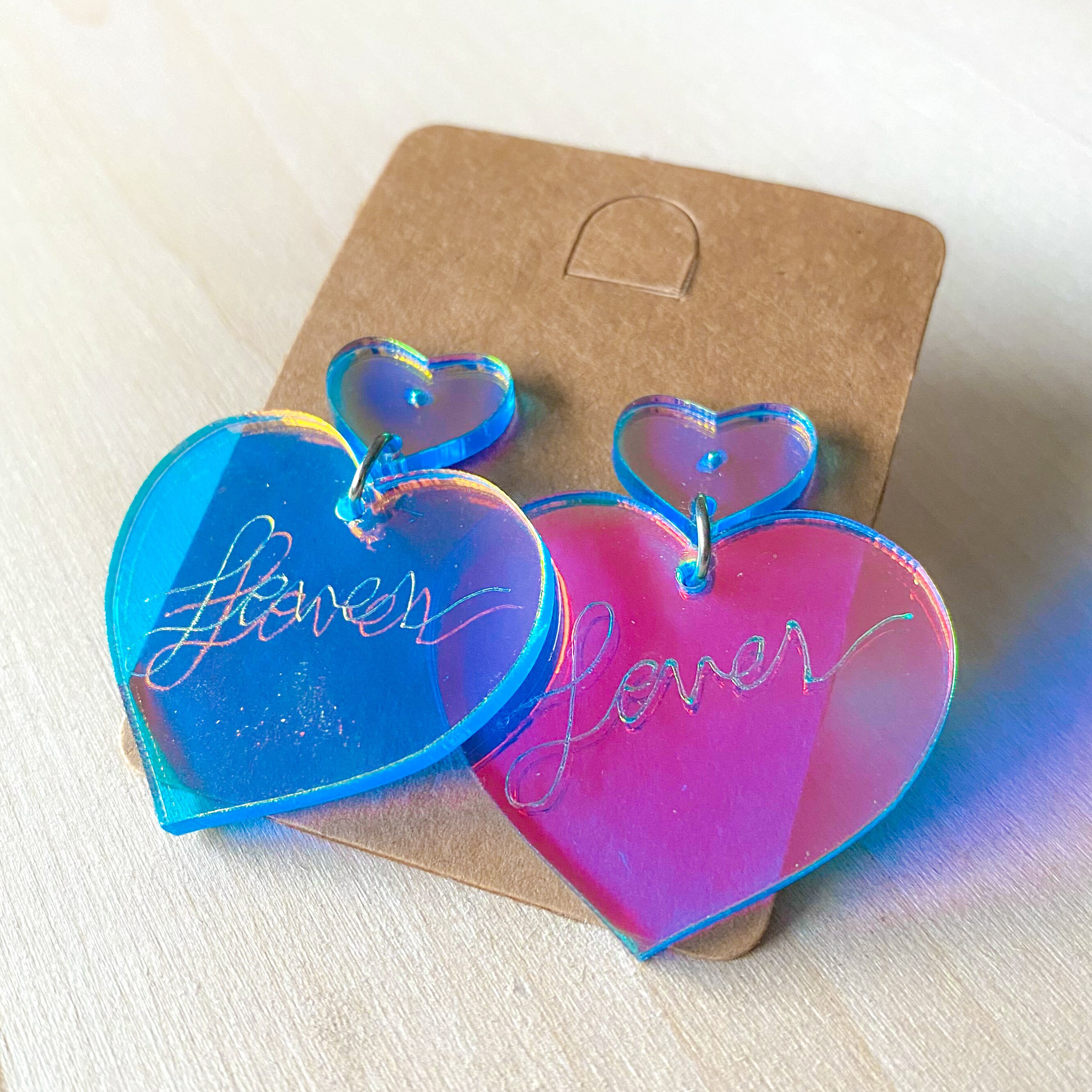 Taylor Swift Iridescent Stud Drop Earrings Heart Lover Raindbow 1989 Eras Love Story Speak Now Re... | Etsy (US)
