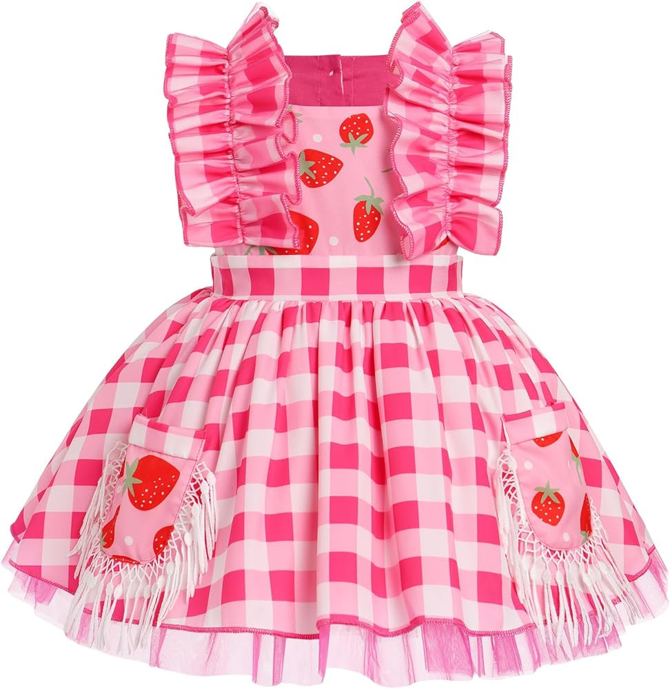 ODASDO Newborn Infant Baby Girl 1/2 1st 2nd Birthday Party Dress Ruffle Tutu Tulle Princess Rompe... | Amazon (US)