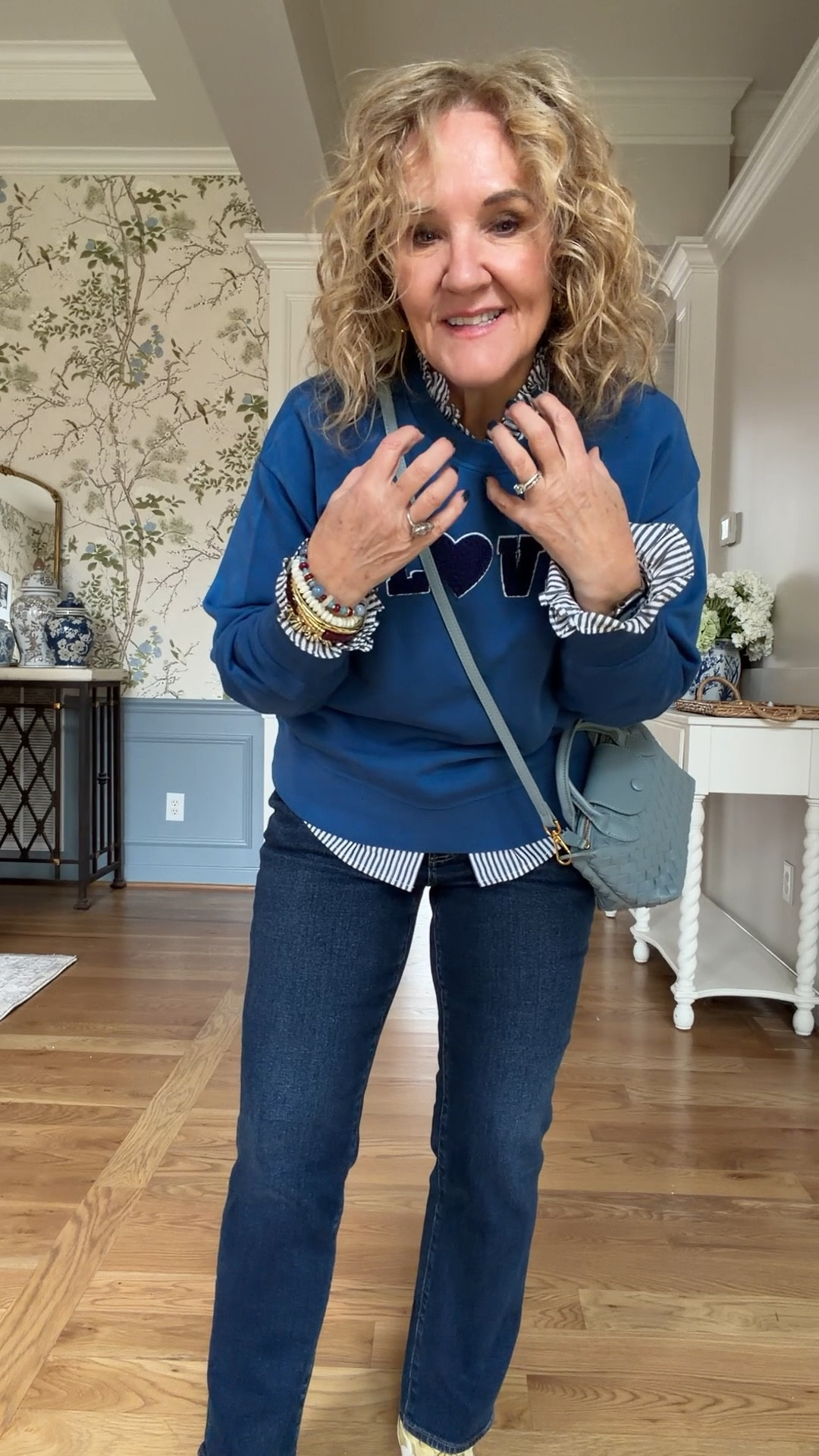 @jcrewfactory new arrivals 
Can you tell I’m blue obsessed! 
All regular size medium or 8 except the pants I sized down 
Boots I ordered a 9. I’m usually a 9.5 
Blouse size medium 
35% off my jewelry Allie & Bess NANETTE35

Winter outfit poncho black boots @quince @jcrewfactory

#LTKSaleAlert #LTKOver40 #LTKSeasonal