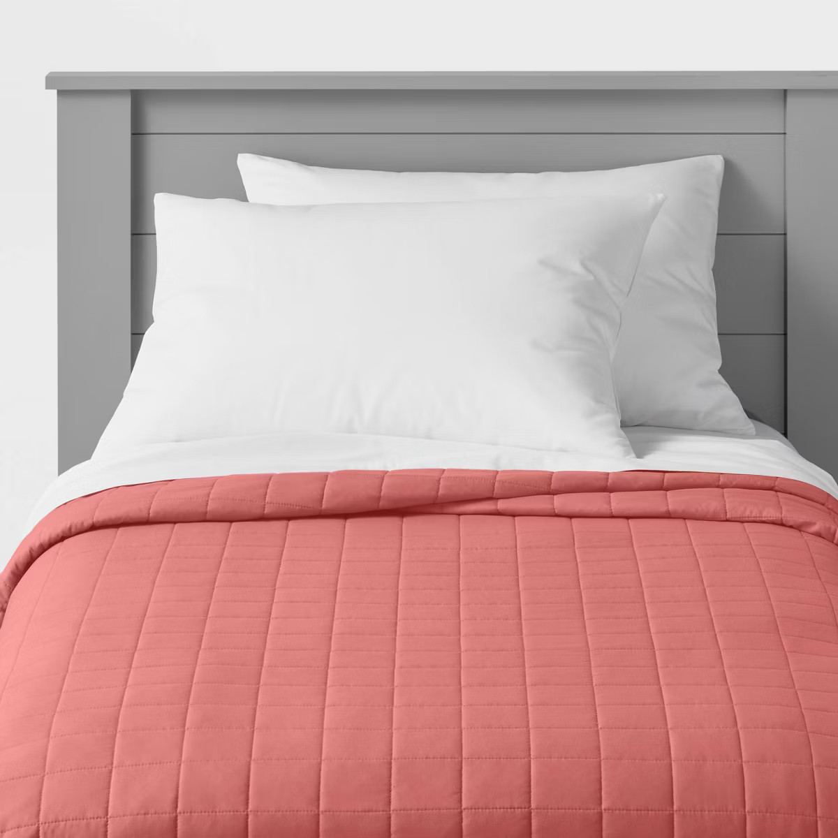 Box Stitch Microfiber Kids' Quilt - Pillowfort™ | Target