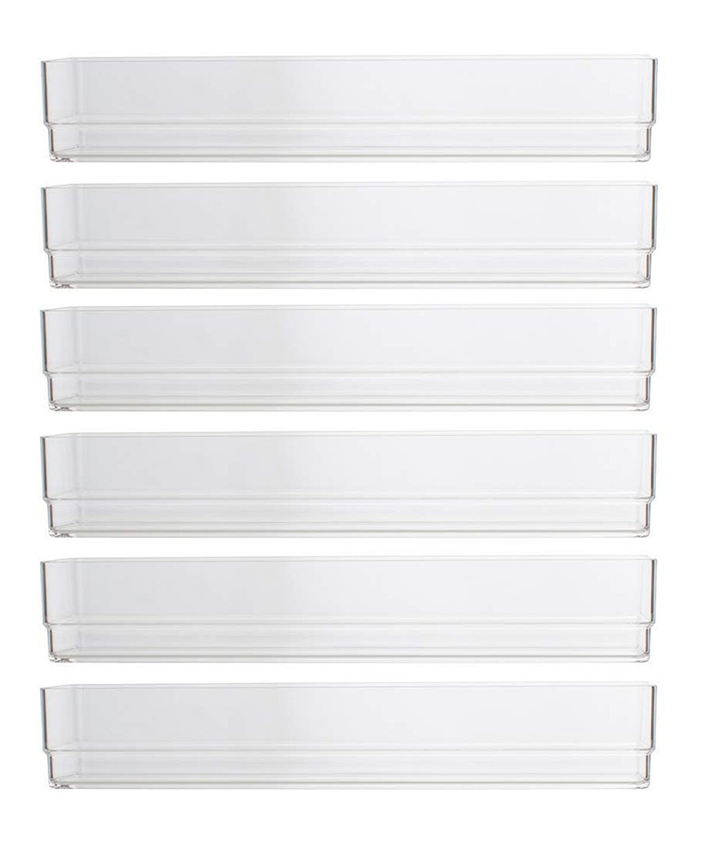 STORi Drawer Organizers Clear - 9"" x 3"" Stackable Drawer Organizer - Set of Six | Zulily