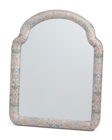 32x40 Strawberry Thief Fabric Wrapped Wall Mirror | TJ Maxx